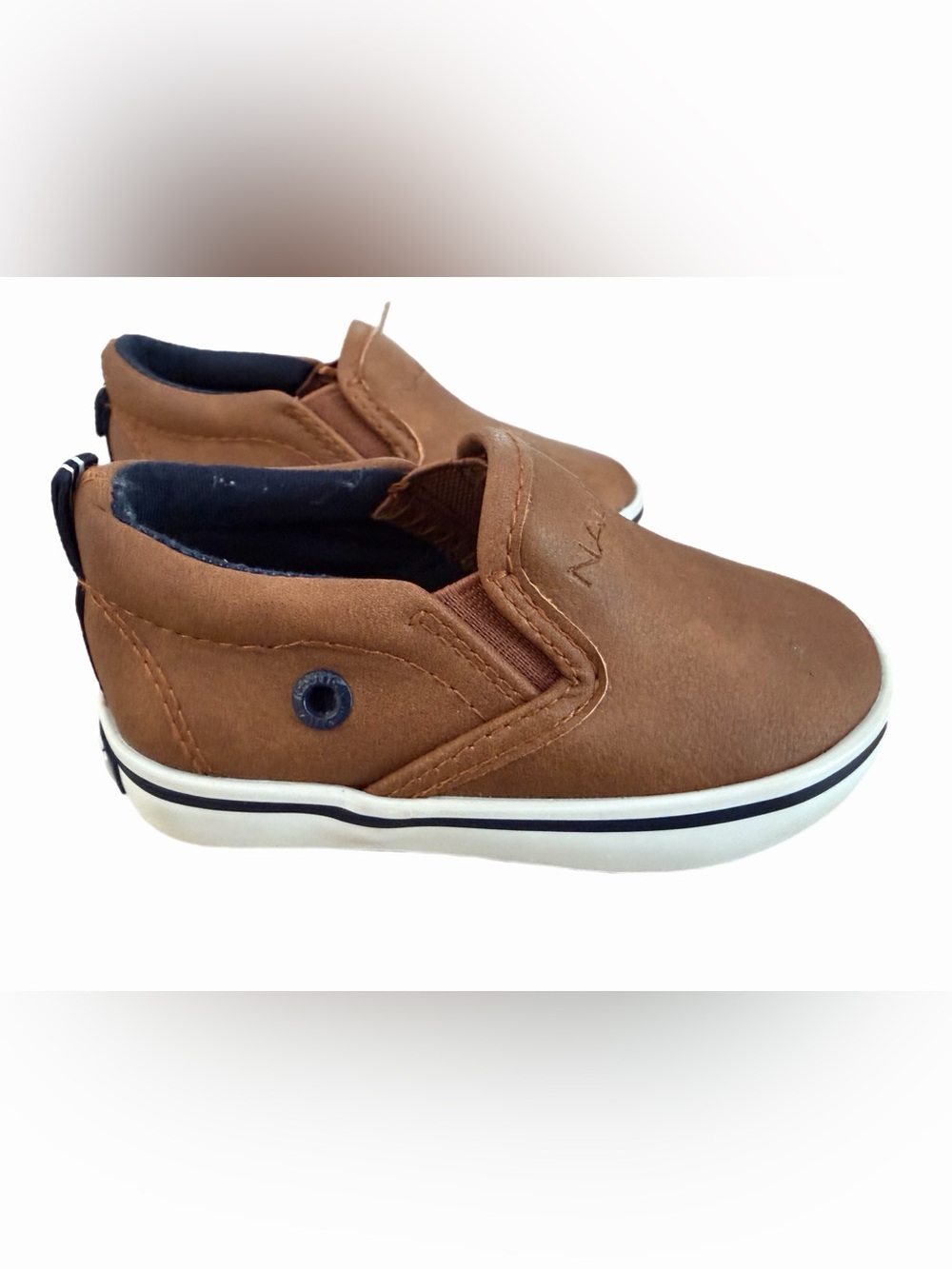 Nautica Kids Brown Slip-On Casual Shoes - Size 5 Toddler
